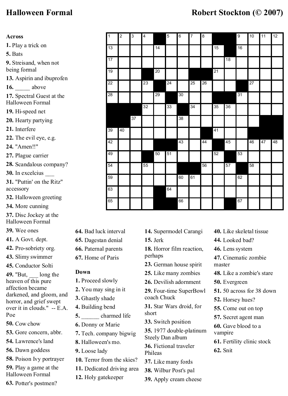 Free Printable Halloween Crossword Worksheets Library Free Printable Halloween Crossword Worksheets Library
