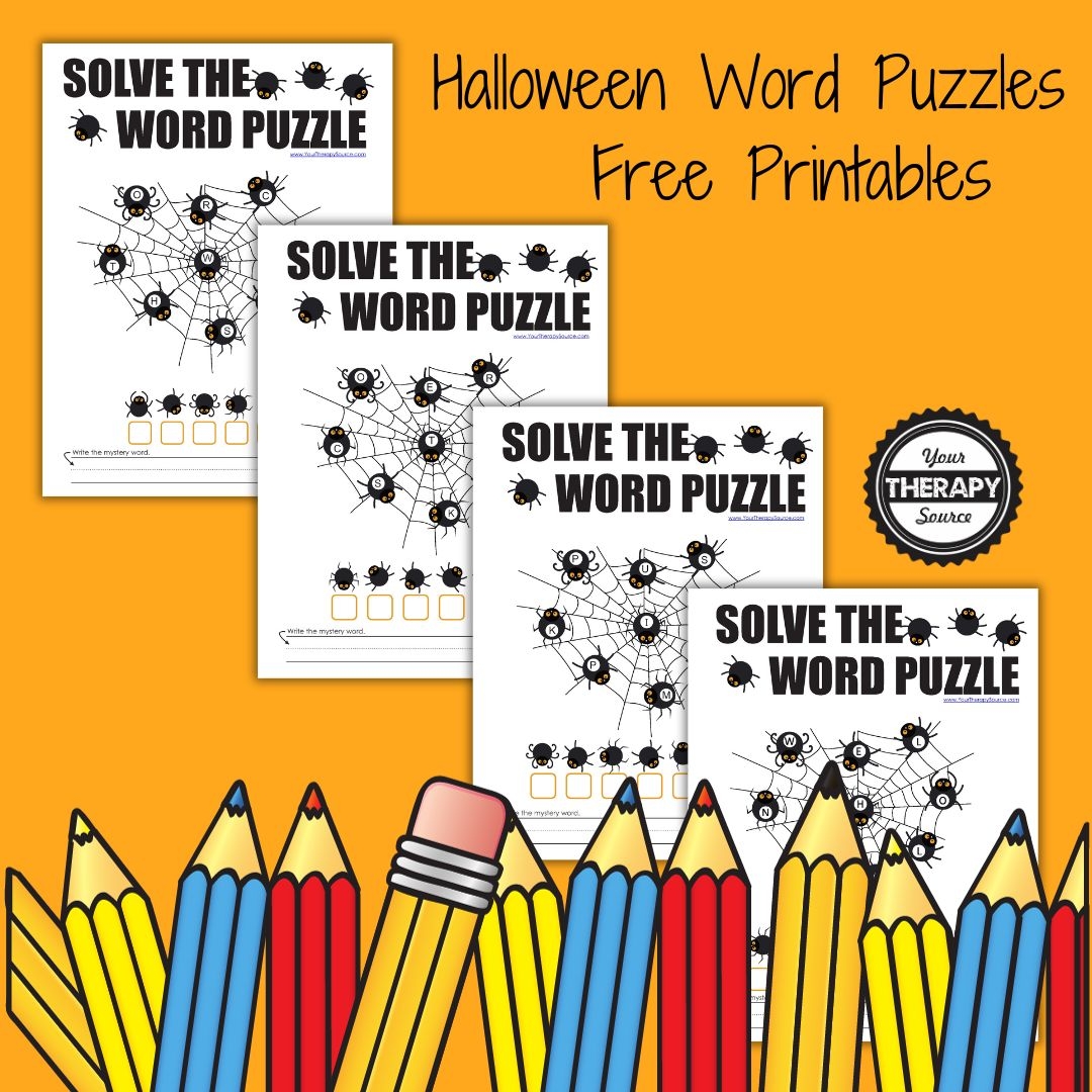 Free Printable Halloween Word Puzzles Your Therapy Source Free Printable Halloween Word Puzzles Your Therapy Source