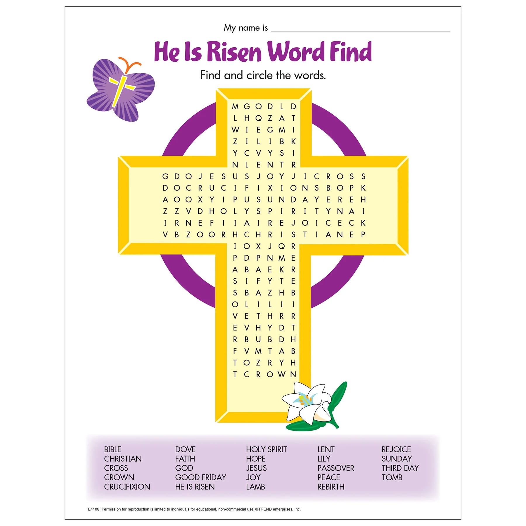 Religious Easter Crossword Puzzles Printable Religious Easter Crossword Puzzles Printable