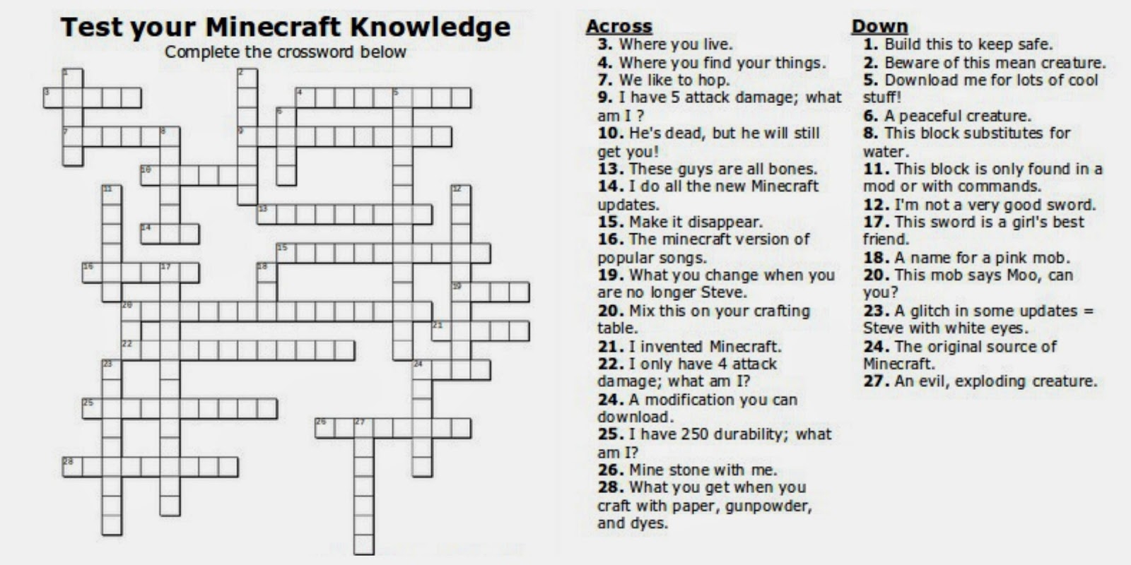 Best Free Printable Crossword Puzzles Best Free Printable Crossword Puzzles