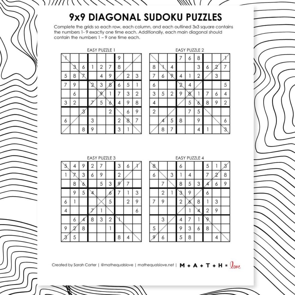 Free Printable Sudoku Puzzles PDF Downloads 