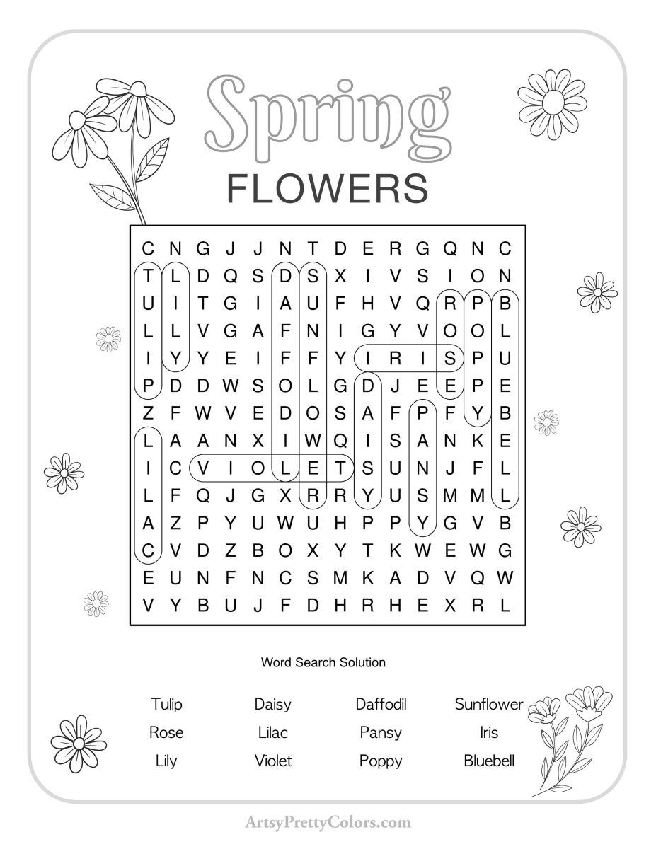 Free Spring Word Search Puzzles Printable PDFS Artsy Pretty Colors Free Spring Word Search Puzzles Printable PDFS Artsy Pretty Colors
