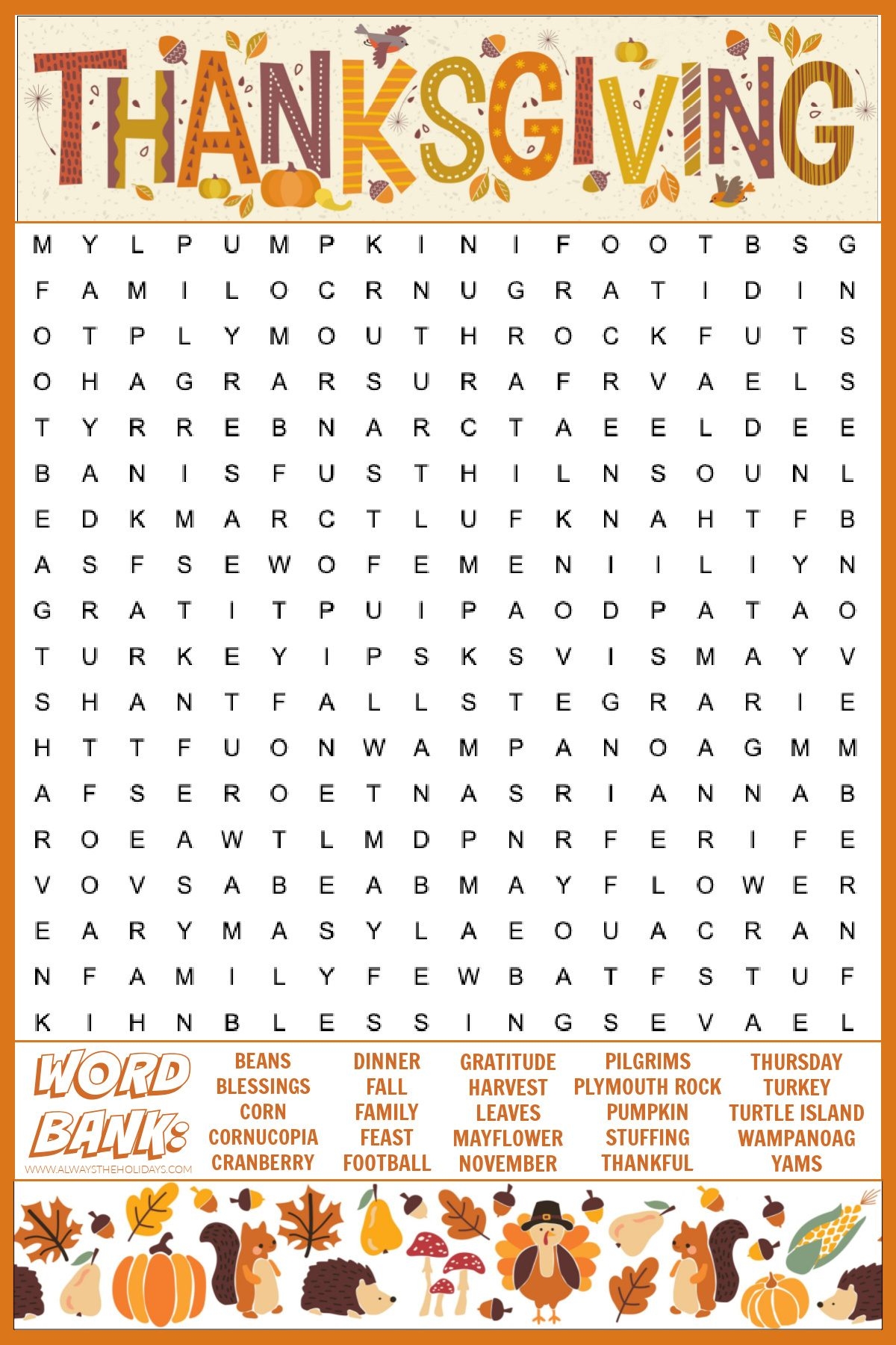 Free Thanksgiving Puzzles Printable Free Thanksgiving Puzzles Printable
