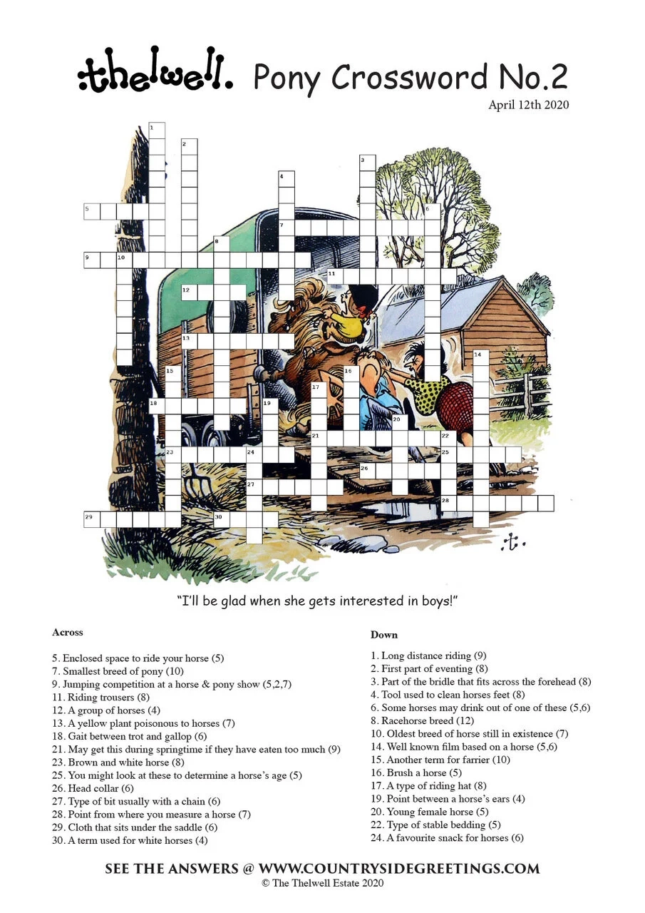 FREE Thelwell Pony Crossword Puzzles Sonoma County Horse Council FREE Thelwell Pony Crossword Puzzles Sonoma County Horse Council
