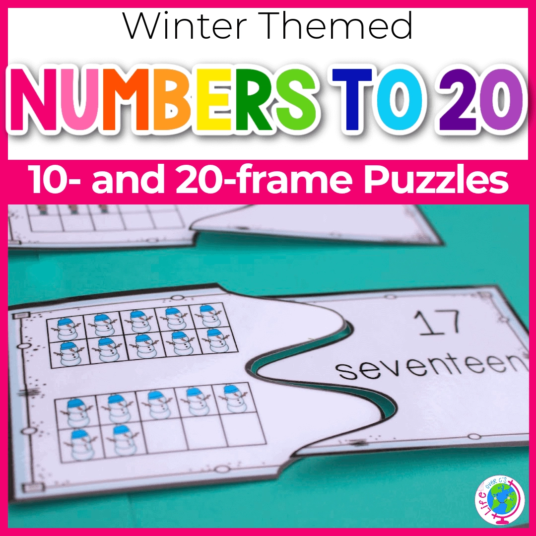 Free Winter Printable Puzzles For Counting To 20 Free Winter Printable Puzzles For Counting To 20