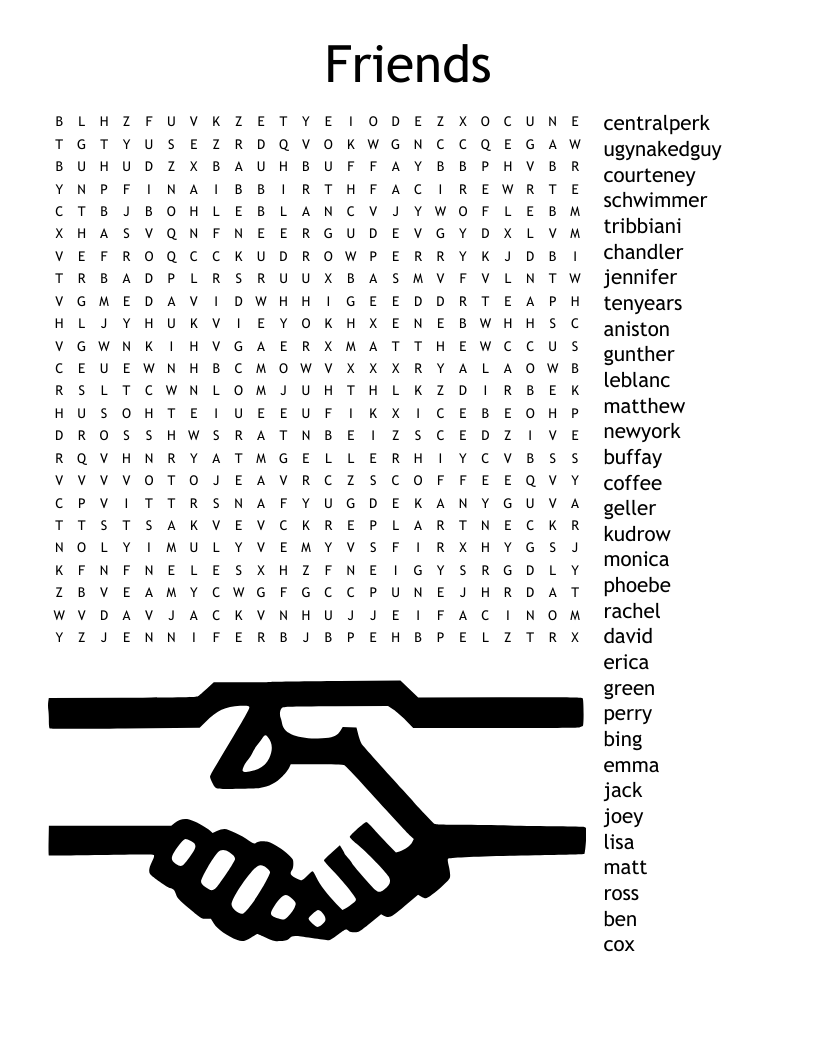 Friends Crossword WordMint Friends Crossword WordMint