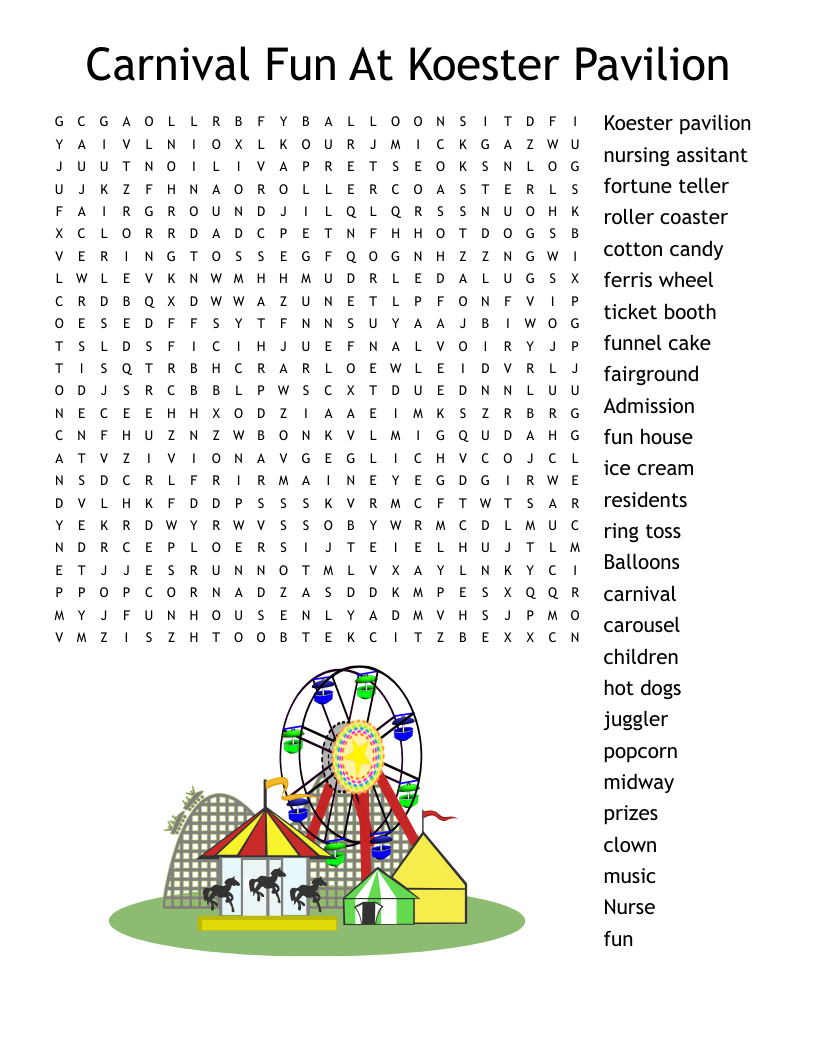 FUN AT THE FAIR Crossword WordMint FUN AT THE FAIR Crossword WordMint