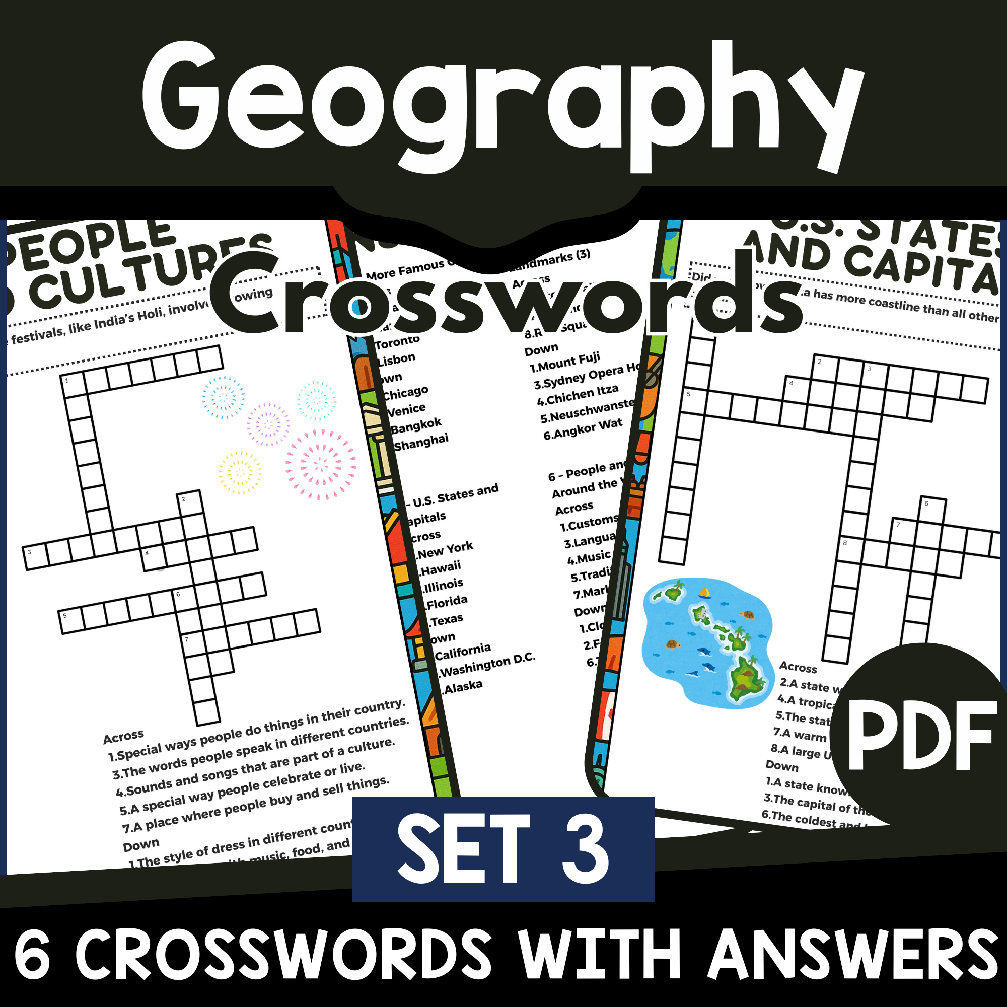 Geography Crossword Puzzles Printable