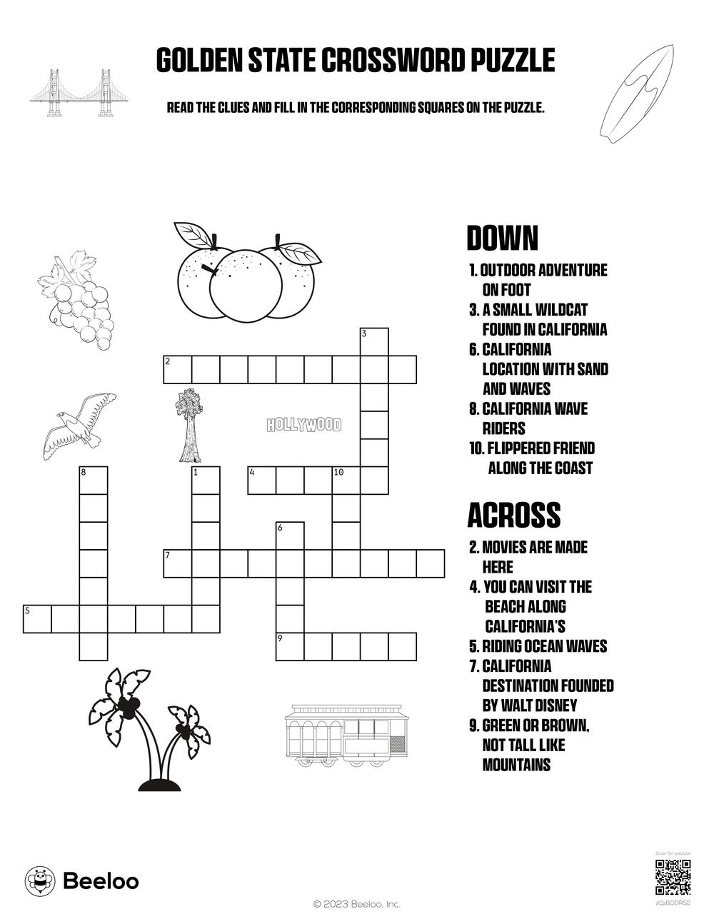 Crossword Puzzles Movies Printable Free