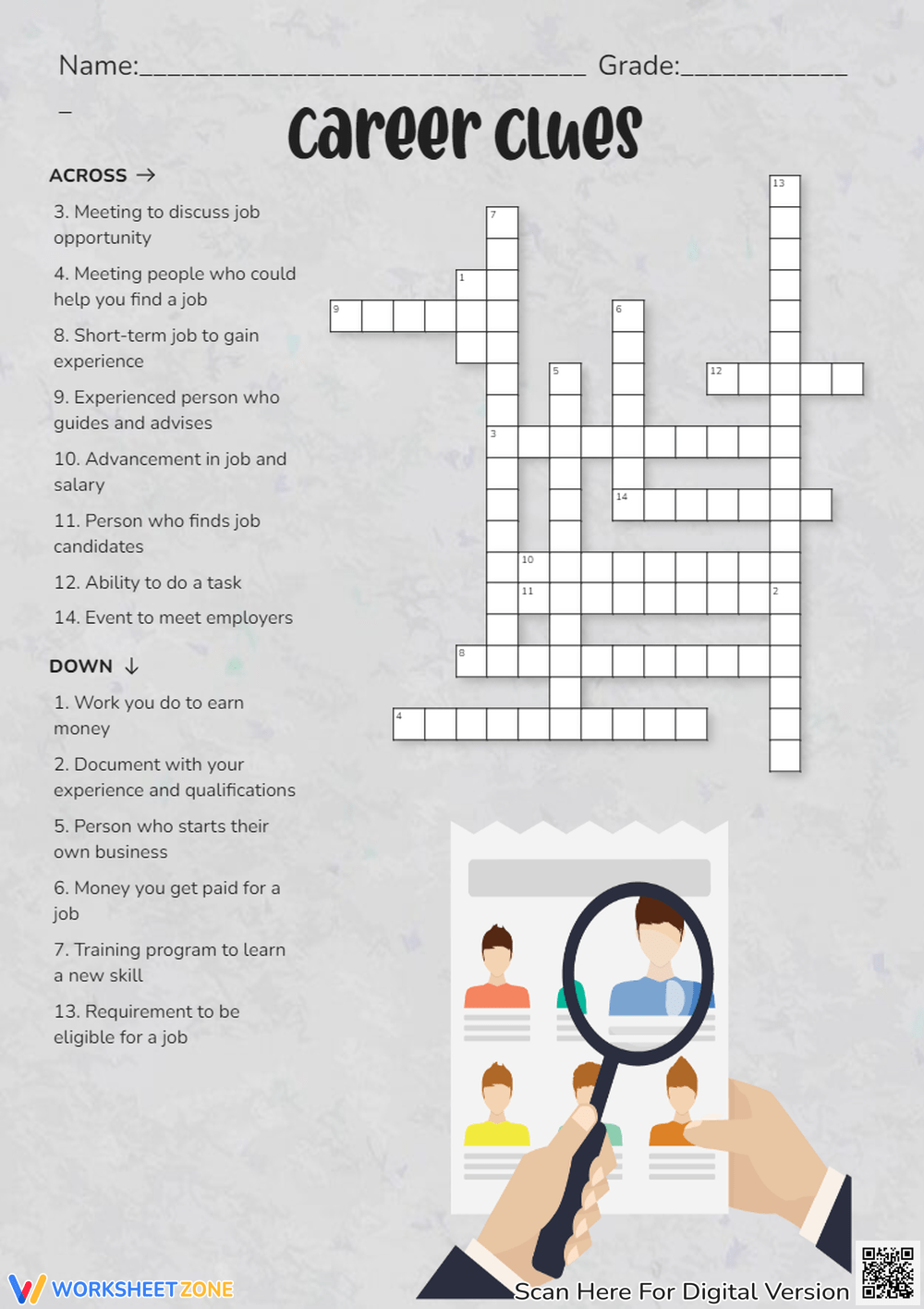 Psychology Career Crossword Puzzles Printable Psychology Career Crossword Puzzles Printable