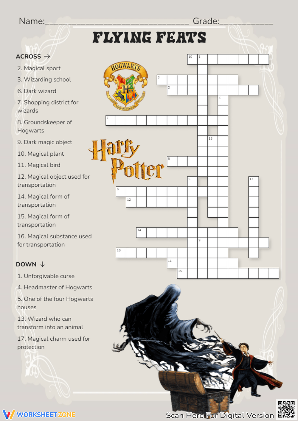 Grade 1 Harry Potter Crossword Worksheets 2025 Grade 1 Harry Potter Crossword Worksheets 2025