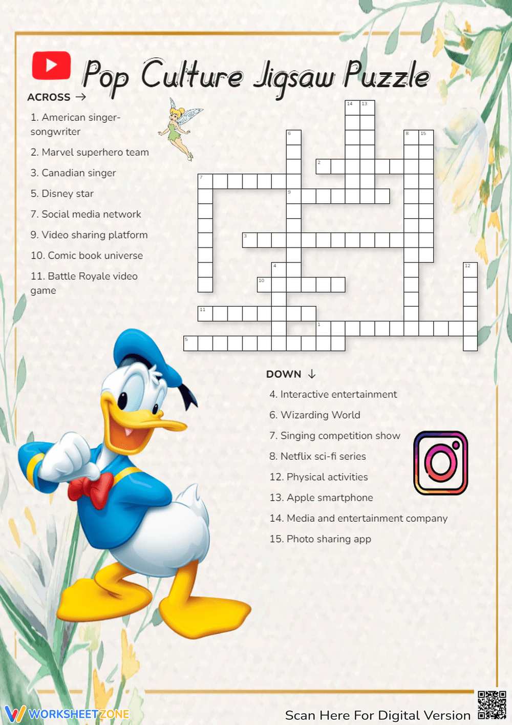 Grade 1 Pop Culture Crossword Puzzles Worksheets 2025 Grade 1 Pop Culture Crossword Puzzles Worksheets 2025