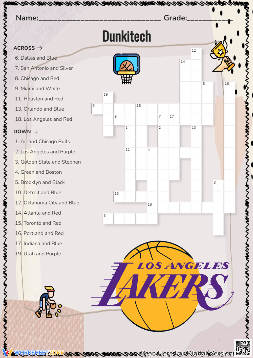 Grade 3 NBA Crossword Puzzles Worksheets 2025 Grade 3 NBA Crossword Puzzles Worksheets 2025