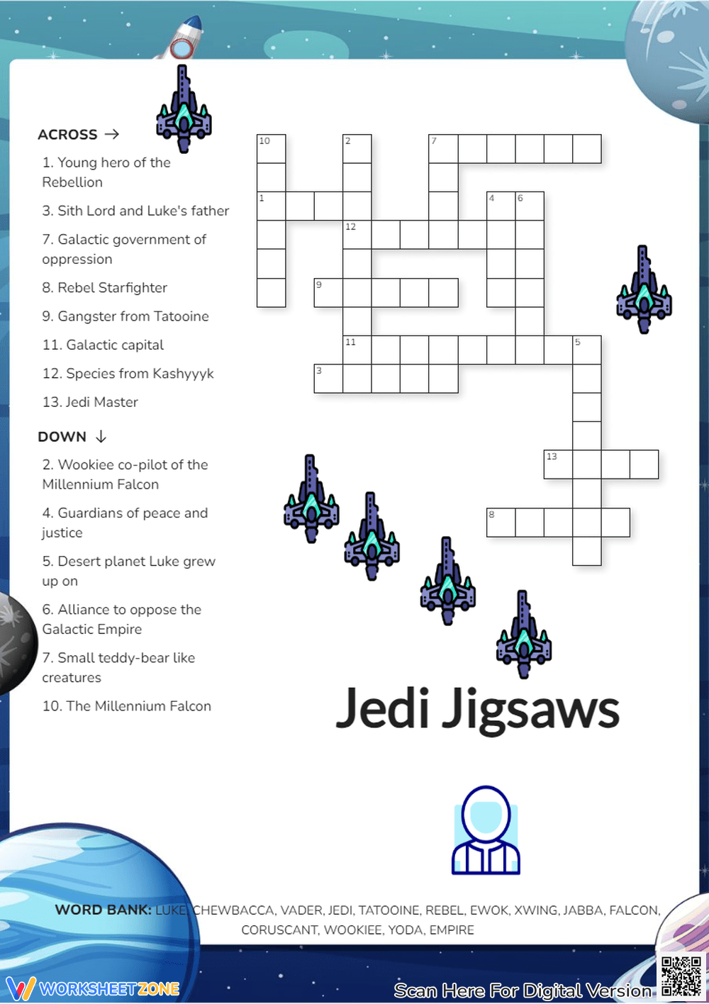 Grade 3 Star Wars Crossword Puzzle Worksheets 2025 Grade 3 Star Wars Crossword Puzzle Worksheets 2025