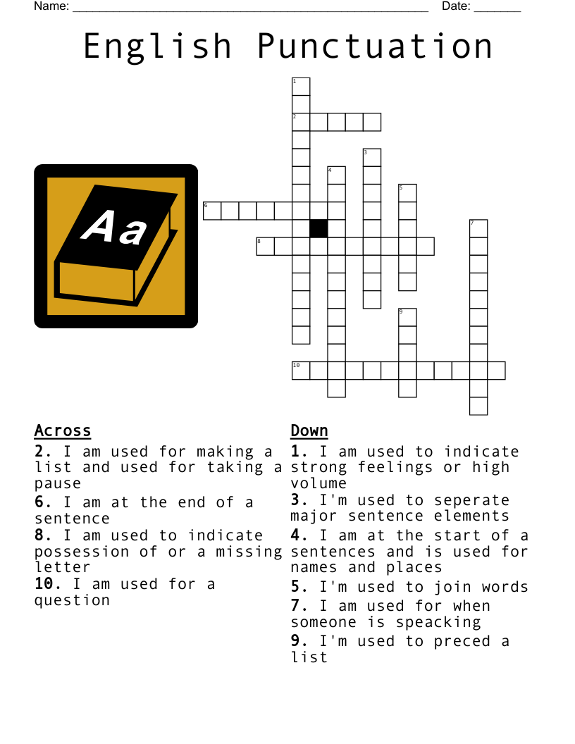 Grammar Crossword Puzzle WordMint Grammar Crossword Puzzle WordMint