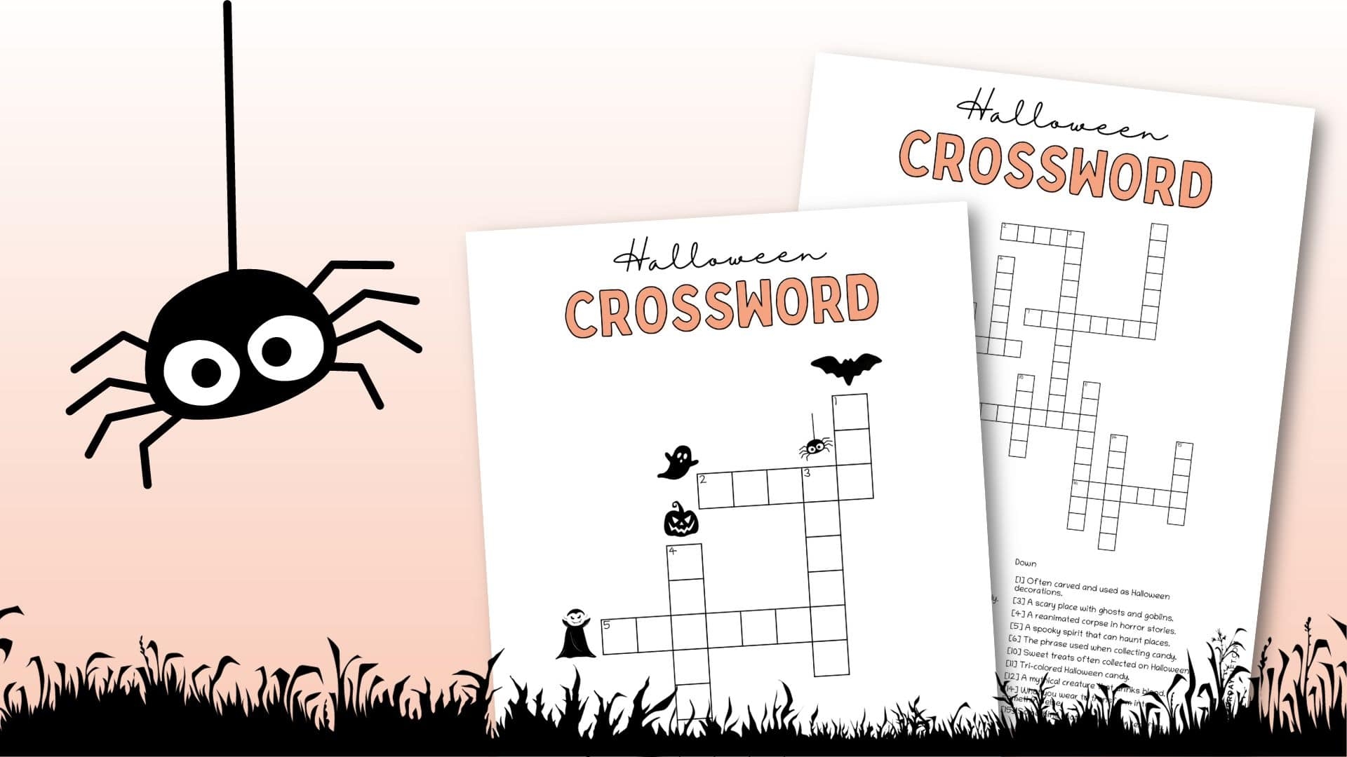 Halloween Crossword Puzzle Cute Free Printable SaturdayGift Halloween Crossword Puzzle Cute Free Printable SaturdayGift