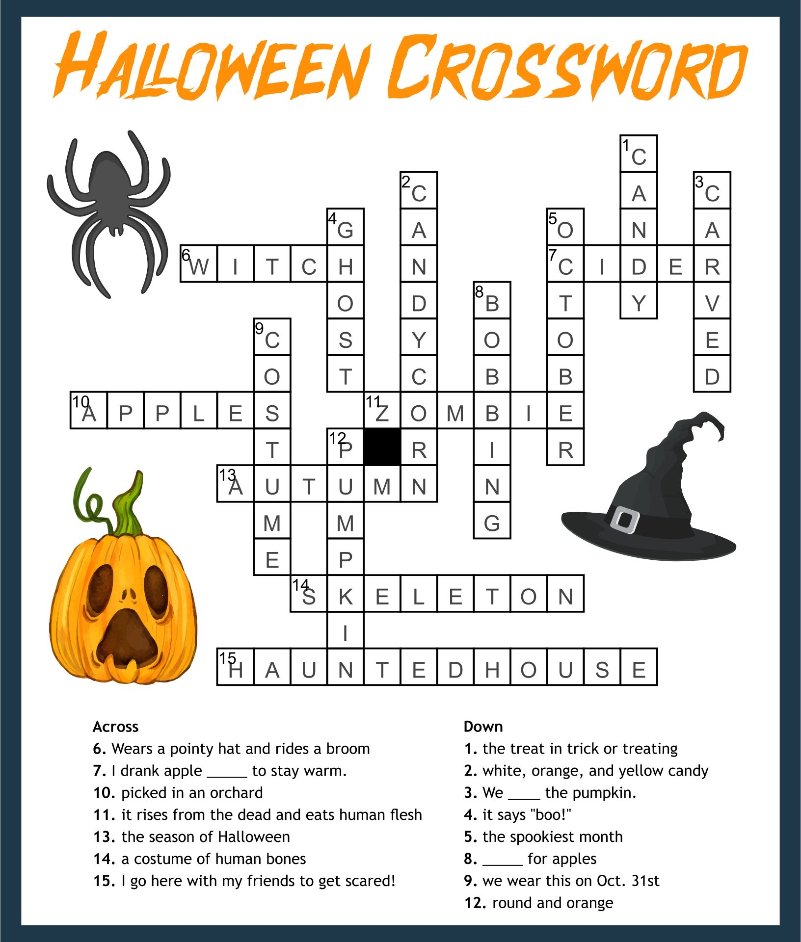 Halloween Crossword Puzzles 15 Free PDF Printables Printablee Halloween Crossword Puzzles 15 Free PDF Printables Printablee