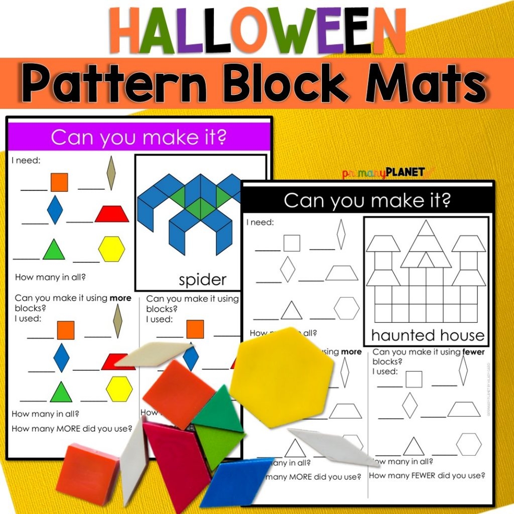 Halloween Math Activities With Printable Pattern Block Mats Primary Planet Halloween Math Activities With Printable Pattern Block Mats Primary Planet