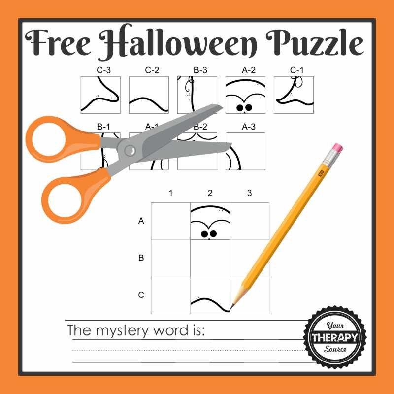 Halloween Puzzle To Print Free Your Therapy Source Halloween Puzzle To Print Free Your Therapy Source