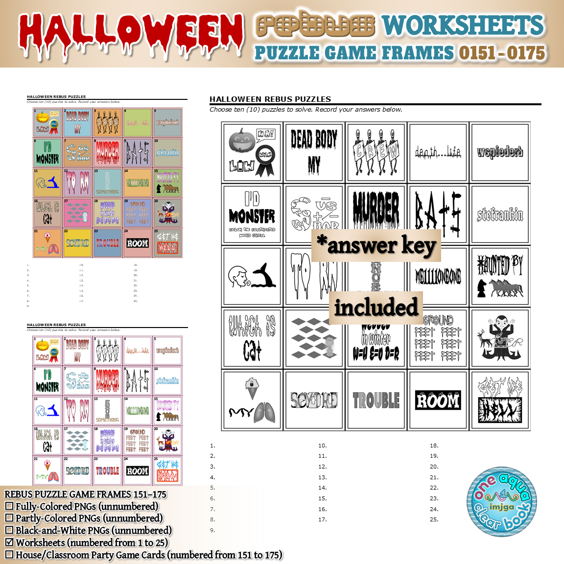 HALLOWEEN Rebus Puzzle Game Frames 151 175 Worksheets Made By Teachers HALLOWEEN Rebus Puzzle Game Frames 151 175 Worksheets Made By Teachers