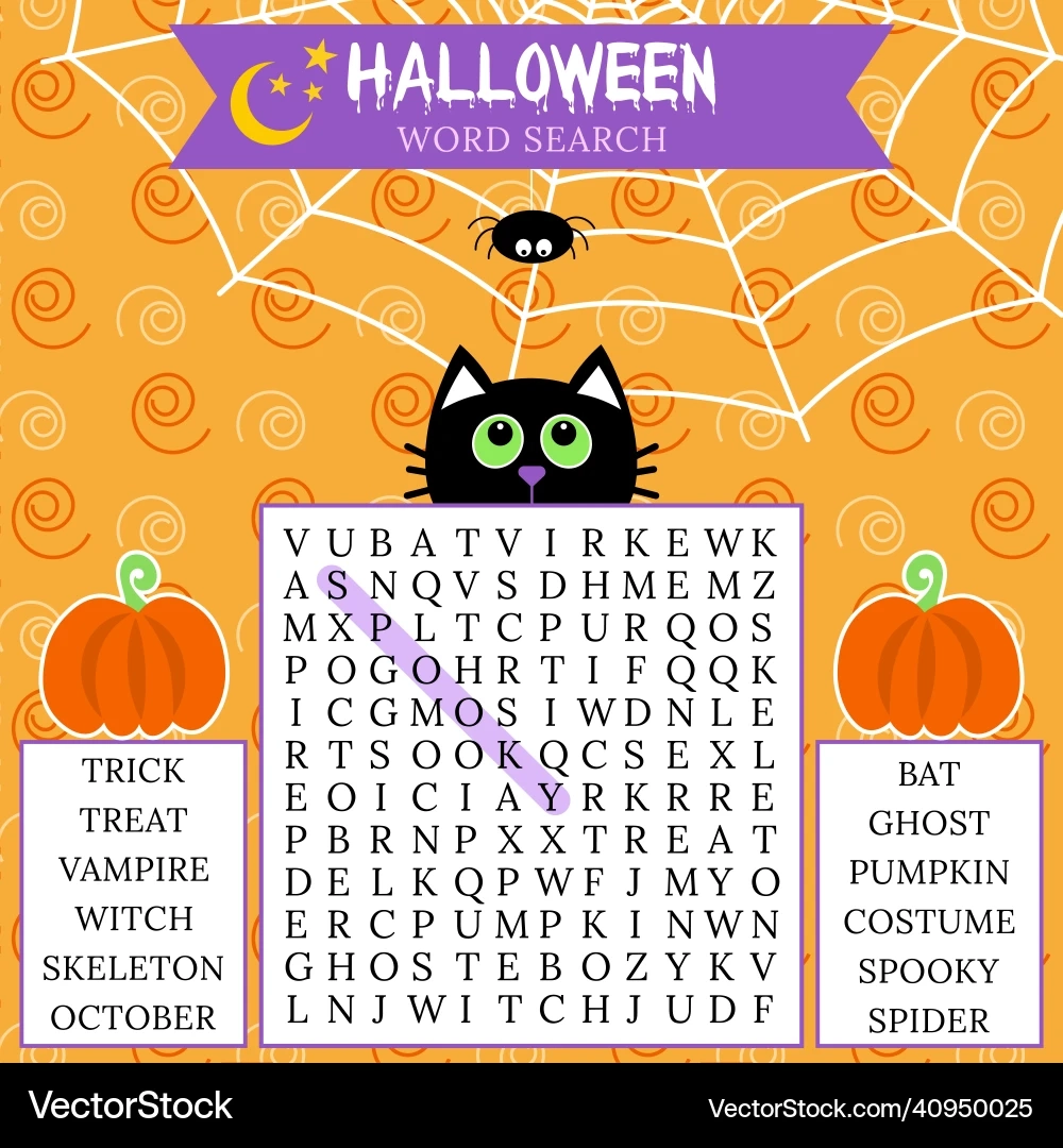 Halloween Word Search Puzzle Royalty Free Vector Image Halloween Word Search Puzzle Royalty Free Vector Image