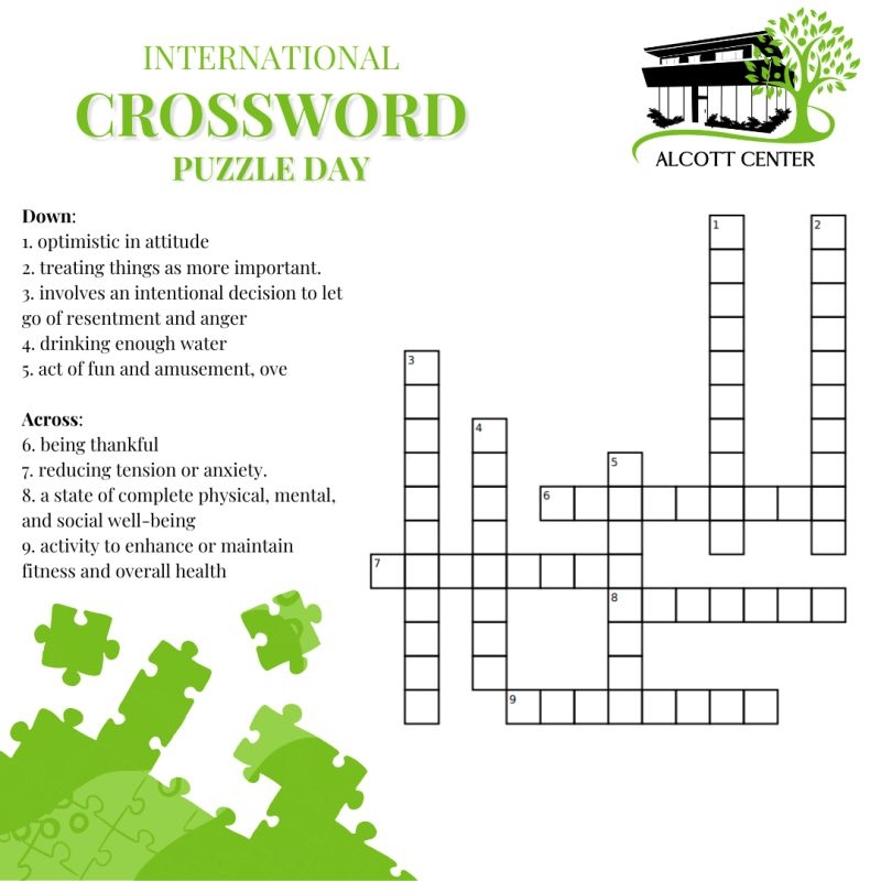 Mental Health Crossword Puzzles Printable Mental Health Crossword Puzzles Printable