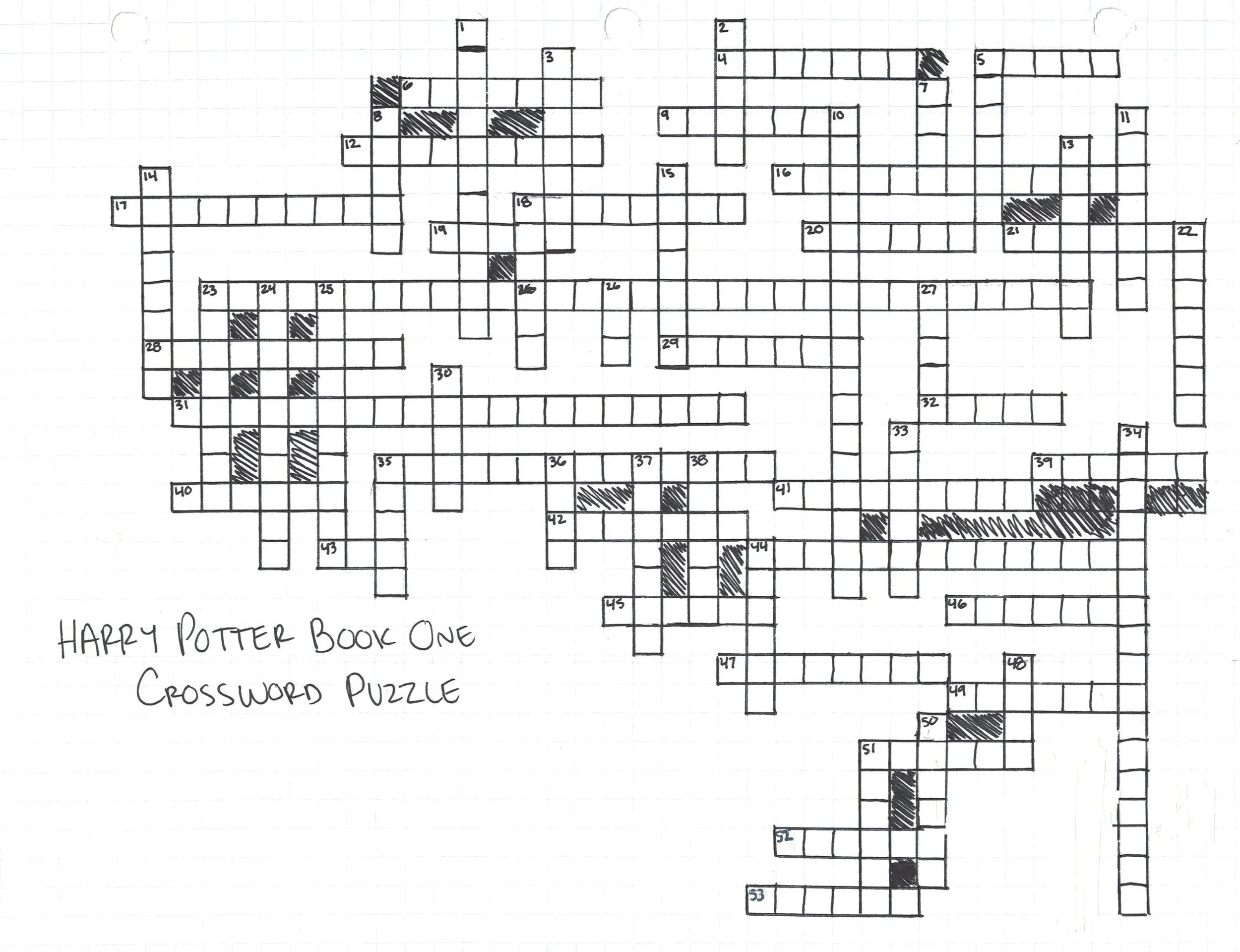 Harry Potter And The Sorcerer s Stone Crossword Puzzle Bayley Harry Potter And The Sorcerer s Stone Crossword Puzzle Bayley