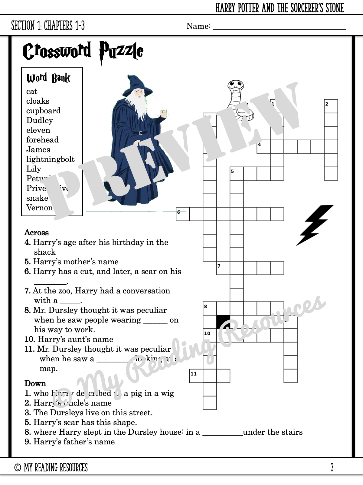 Harry Potter And The Sorcerer s Stone Section Quizzes U0026 Crossword Puzzles My Reading Resources Harry Potter And The Sorcerer s Stone Section Quizzes U0026 Crossword Puzzles My Reading Resources