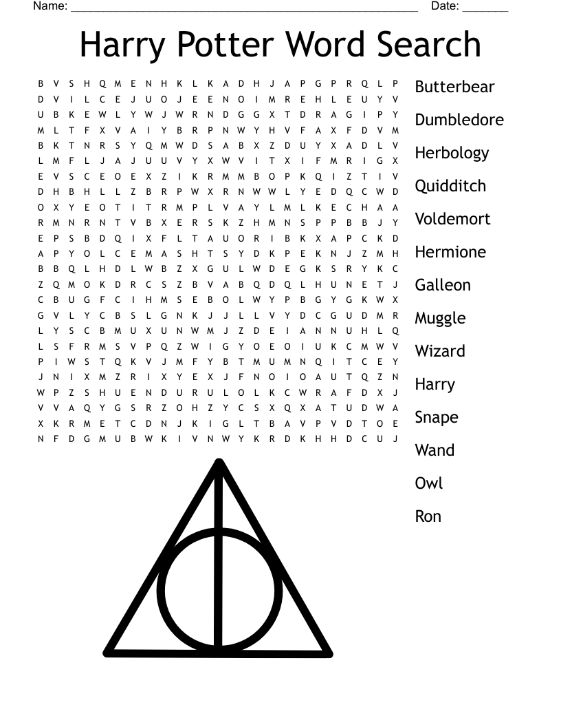 Harry Potter Easy Crossword WordMint Harry Potter Easy Crossword WordMint