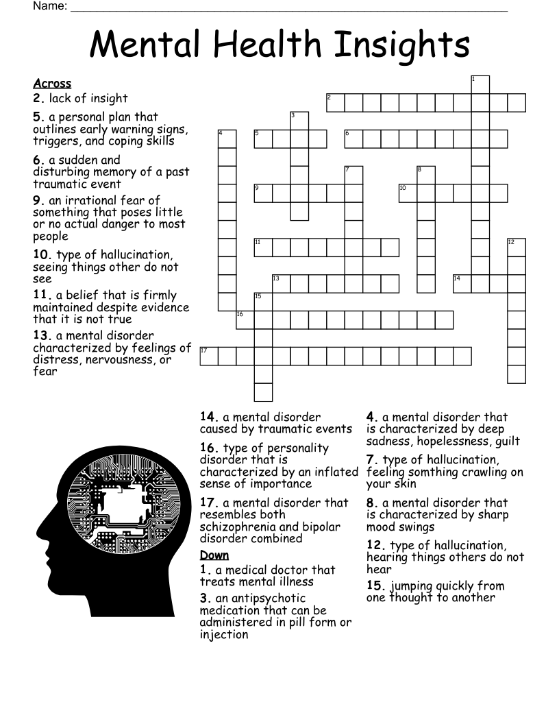 Health Vocabulary Crossword WordMint Health Vocabulary Crossword WordMint