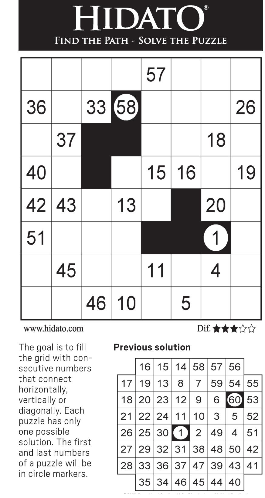 Hidato Puzzles Hidato Puzzles