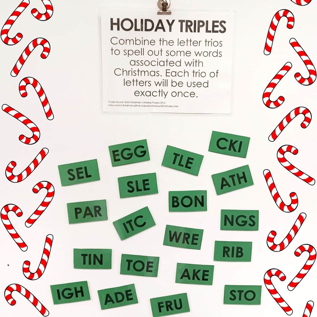 Holiday Triples Puzzle Math Love Holiday Triples Puzzle Math Love