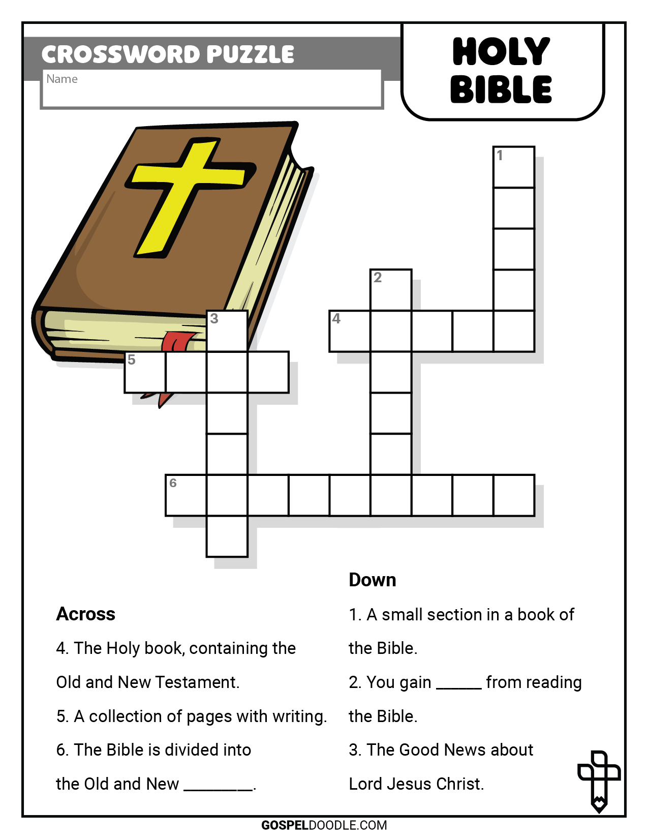 Religious Crossword Puzzles Printable Religious Crossword Puzzles Printable