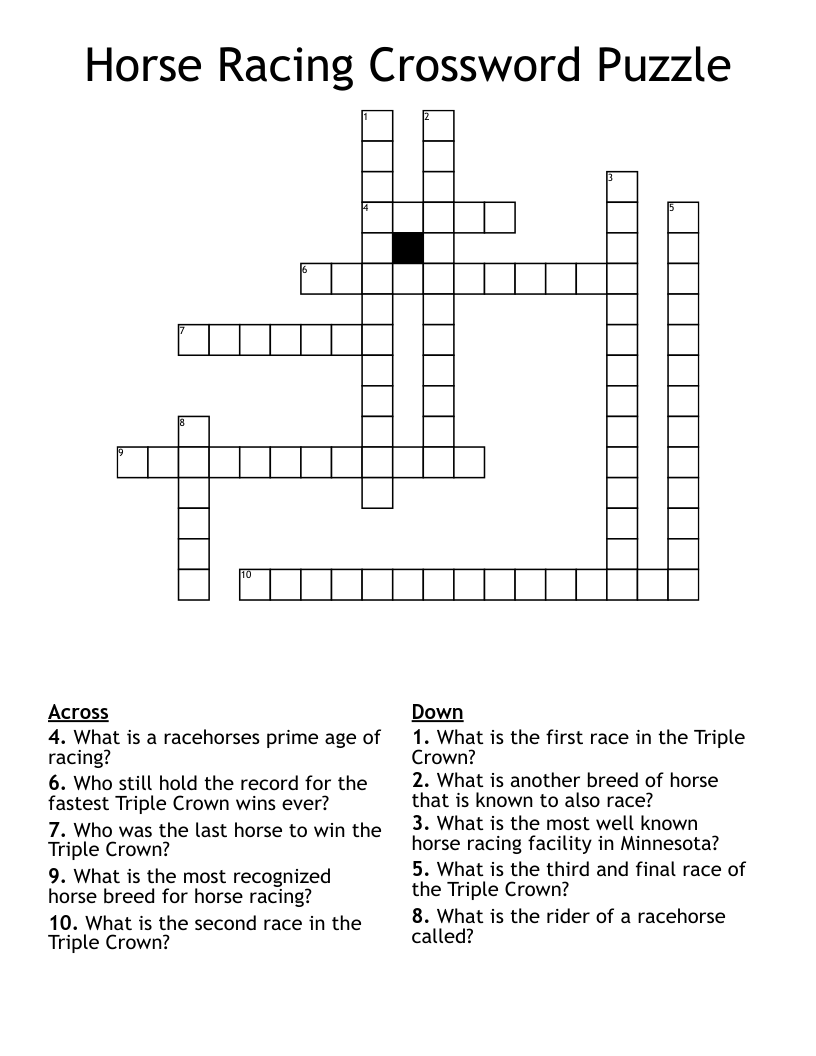 Free Printable Crossword Puzzles Horse Expert Free Printable Crossword Puzzles Horse Expert