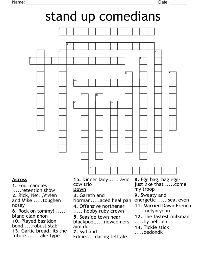 Funny Printable Crossword Puzzles