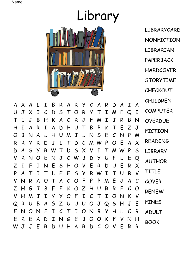 I Love The Library Crossword WordMint I Love The Library Crossword WordMint