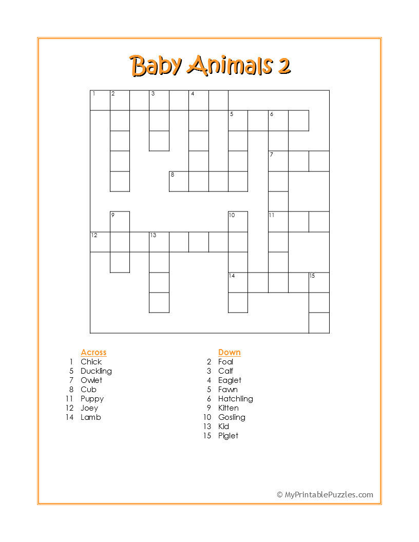 Intermediate My Printable Puzzles Intermediate My Printable Puzzles