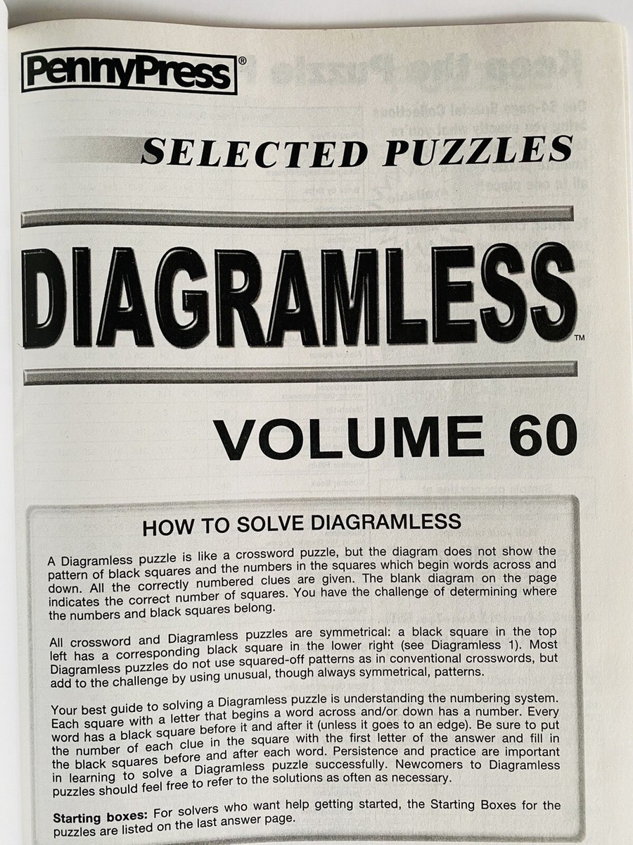 Issue 60 Diagramless Crossword Puzzles Books Penny Press Dell Selected Variety EBay Issue 60 Diagramless Crossword Puzzles Books Penny Press Dell Selected Variety EBay