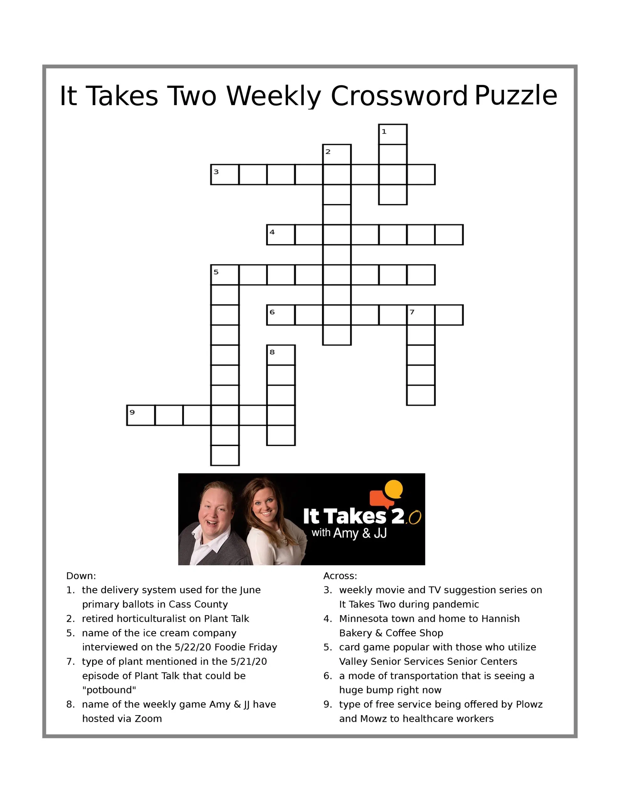 It Takes Two A Crossword For KFGO Listeners The Mighty 790 KFGO KFGO