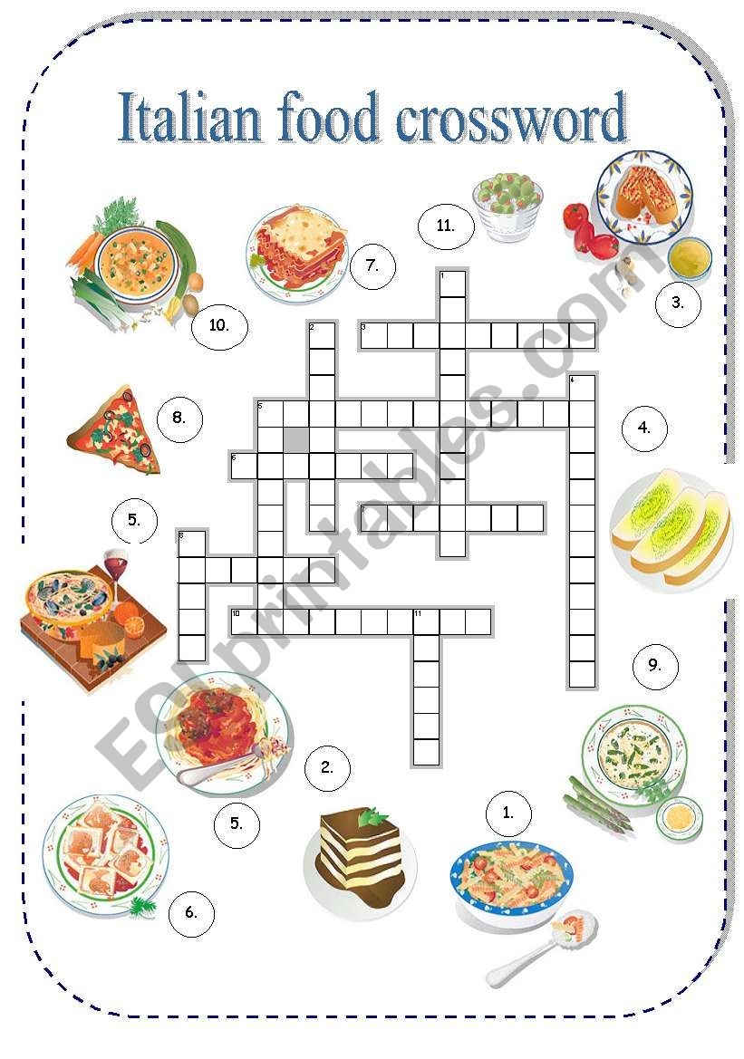Italian Crossword Puzzles Printable Italian Crossword Puzzles Printable