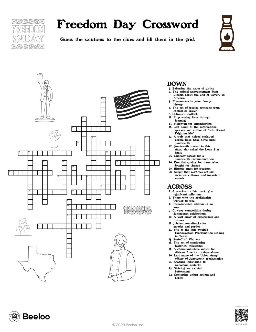 American History Crossword Puzzles Printable American History Crossword Puzzles Printable
