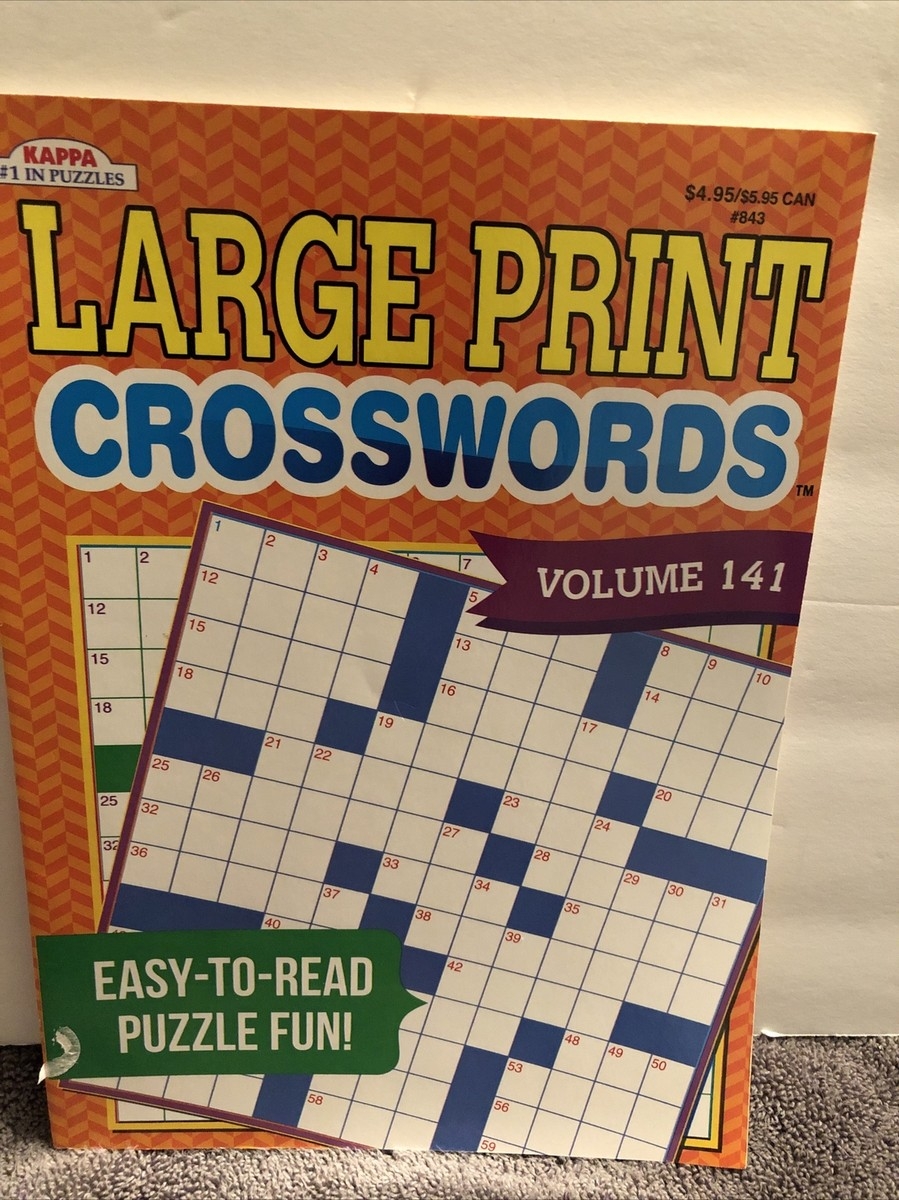 KAPPA LARGE PRINT CROSSWORDS VOLUME 141 EASY TO READ PUZZLE FUN 36 PUZZLES EBay KAPPA LARGE PRINT CROSSWORDS VOLUME 141 EASY TO READ PUZZLE FUN 36 PUZZLES EBay