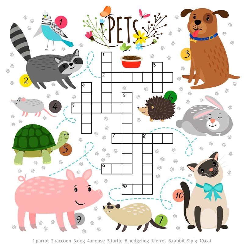 Kids Crosswords With Pets Children Crossing Word Search Puzzle With P By SmartStartStocker TheHungryJPEG Kids Crosswords With Pets Children Crossing Word Search Puzzle With P By SmartStartStocker TheHungryJPEG