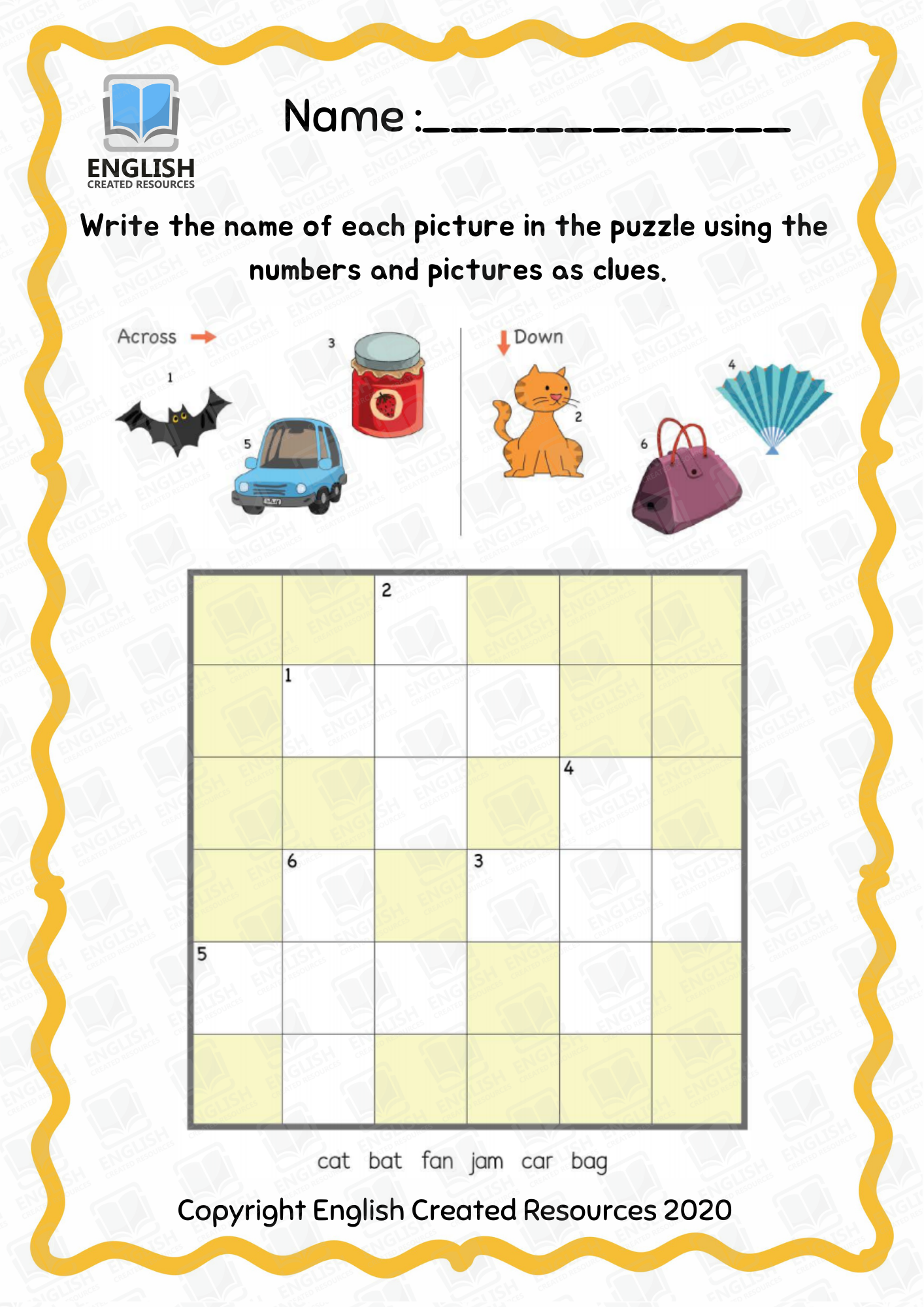 Crossword Puzzles For Kindergarten Printable Crossword Puzzles For Kindergarten Printable