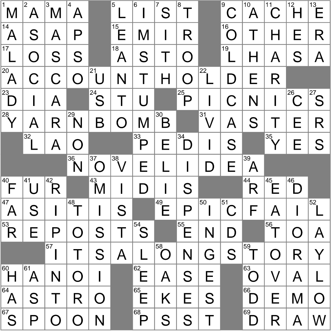 LA Times Crossword 31 Jul 23 Monday LAXCrossword LA Times Crossword 31 Jul 23 Monday LAXCrossword