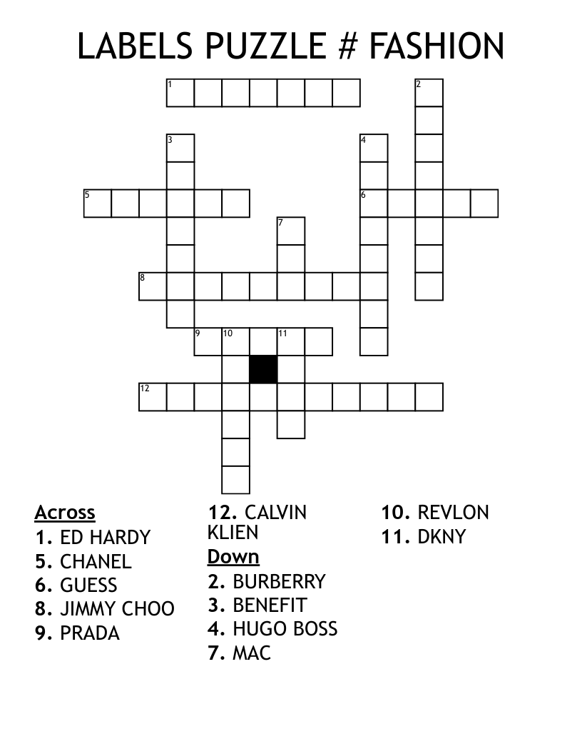 Pic A Choo Crossword Puzzles Printable