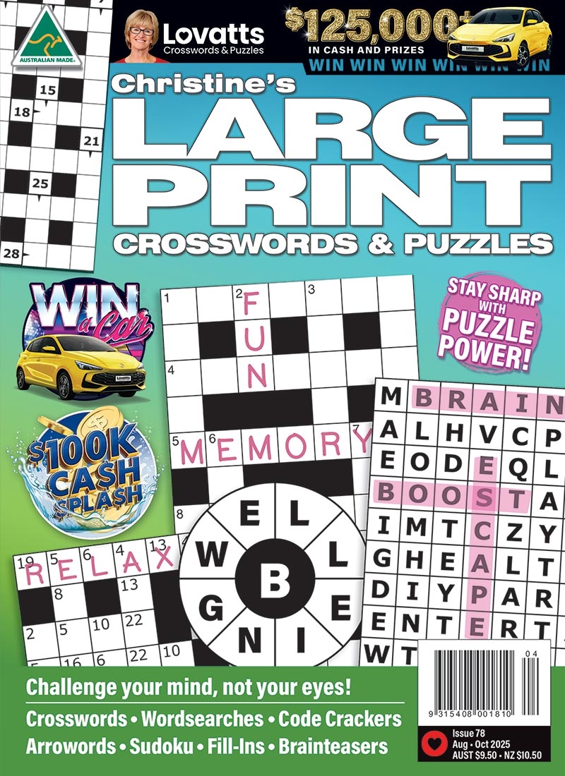 Large Print Crosswords Magazine Lovatts Crossword Puzzles Games Trivia