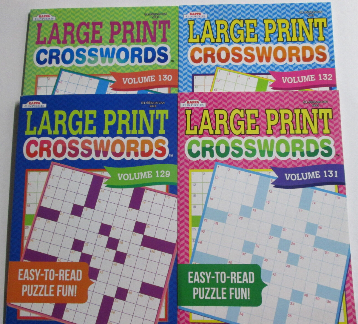 Large Print Crosswords Vols 129 132 Bundle Of 4 Free Shipping Next Business Day EBay
