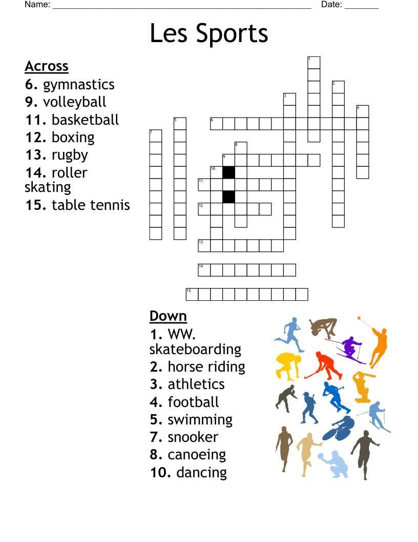 Les Sports Crossword WordMint Les Sports Crossword WordMint