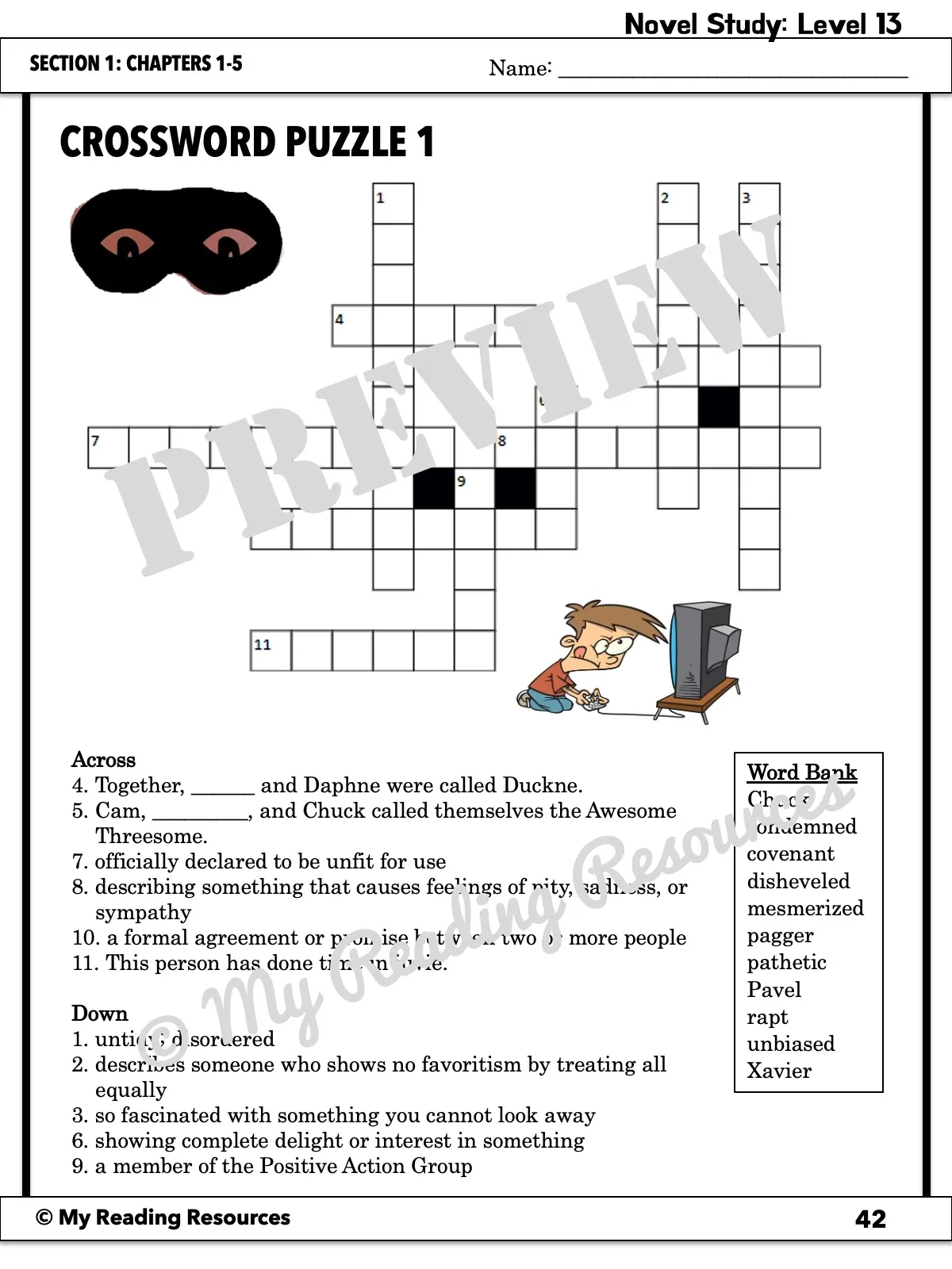 Level 13 Section Quizzes And Crossword Puzzles My Reading Resources Level 13 Section Quizzes And Crossword Puzzles My Reading Resources